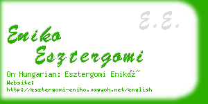 eniko esztergomi business card